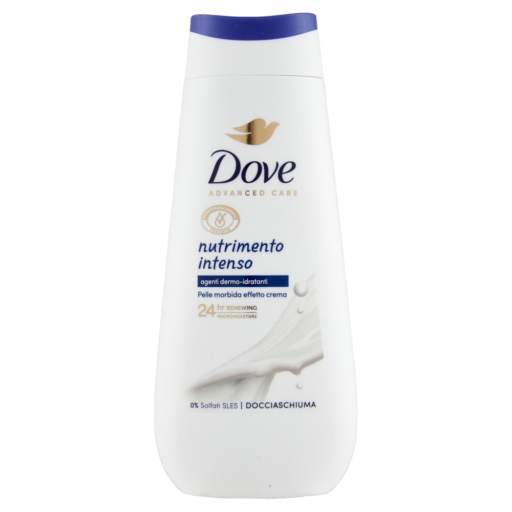 Dove Advanced Care Docciaschiuma nutrimento intenso agenti dermo-idratanti 225 ml